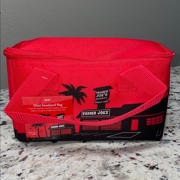 Trader Joe's Mini Red Insulated Bag - Picture 1 of 5